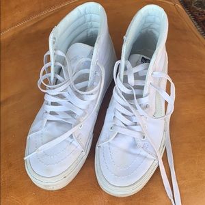 White hightop vans